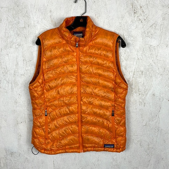 Patagonia Jackets & Blazers - Patagonia down puffer vest orange size Large Women’s warm outdoor jacket